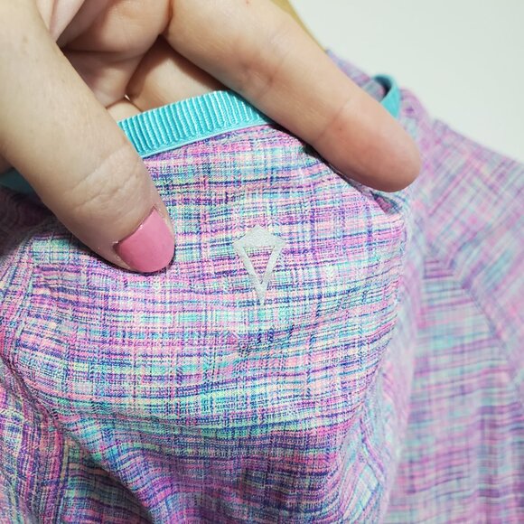 IVIVVA LULULEMON Full Zip Lightweight Jacket Windbreaker Packable Plaid Girls 14 - Picture 13 of 16